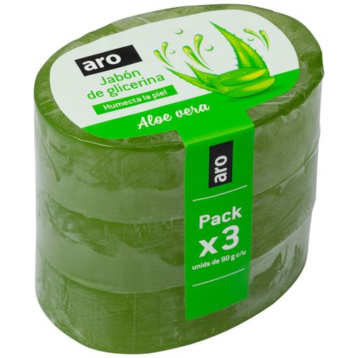 Jabn de Glicerina Aloe Vera ARO Tripack 90g | plazaVea - Makro