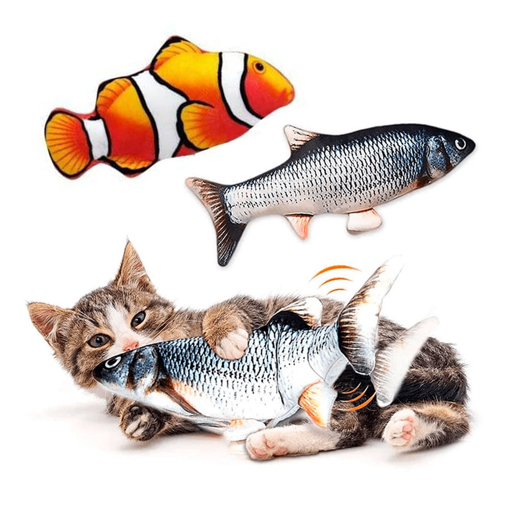 Juguete Pescado Movible Para Gato Recargable