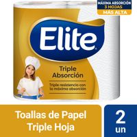 Papel Toalla ELITE Triple Absorción Paquete 2un