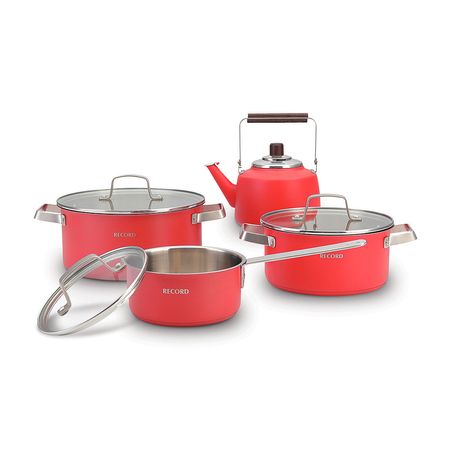 Juego de ollas Fiorenza Rojo O20-24+C16+TE2L Record