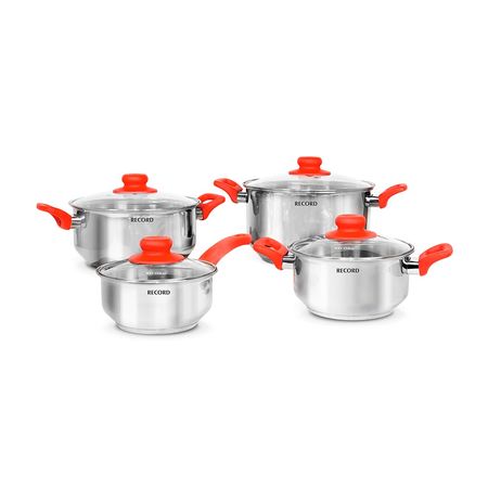 Juego de ollas Tentazione Ac inox 8 piezas Record