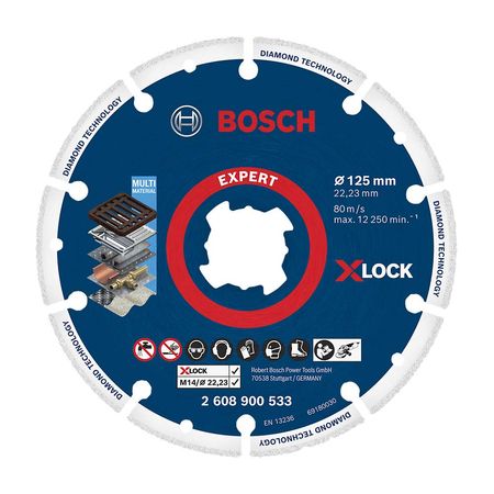 Disco diamantado xlock para metal 125x22,23mm Bosch