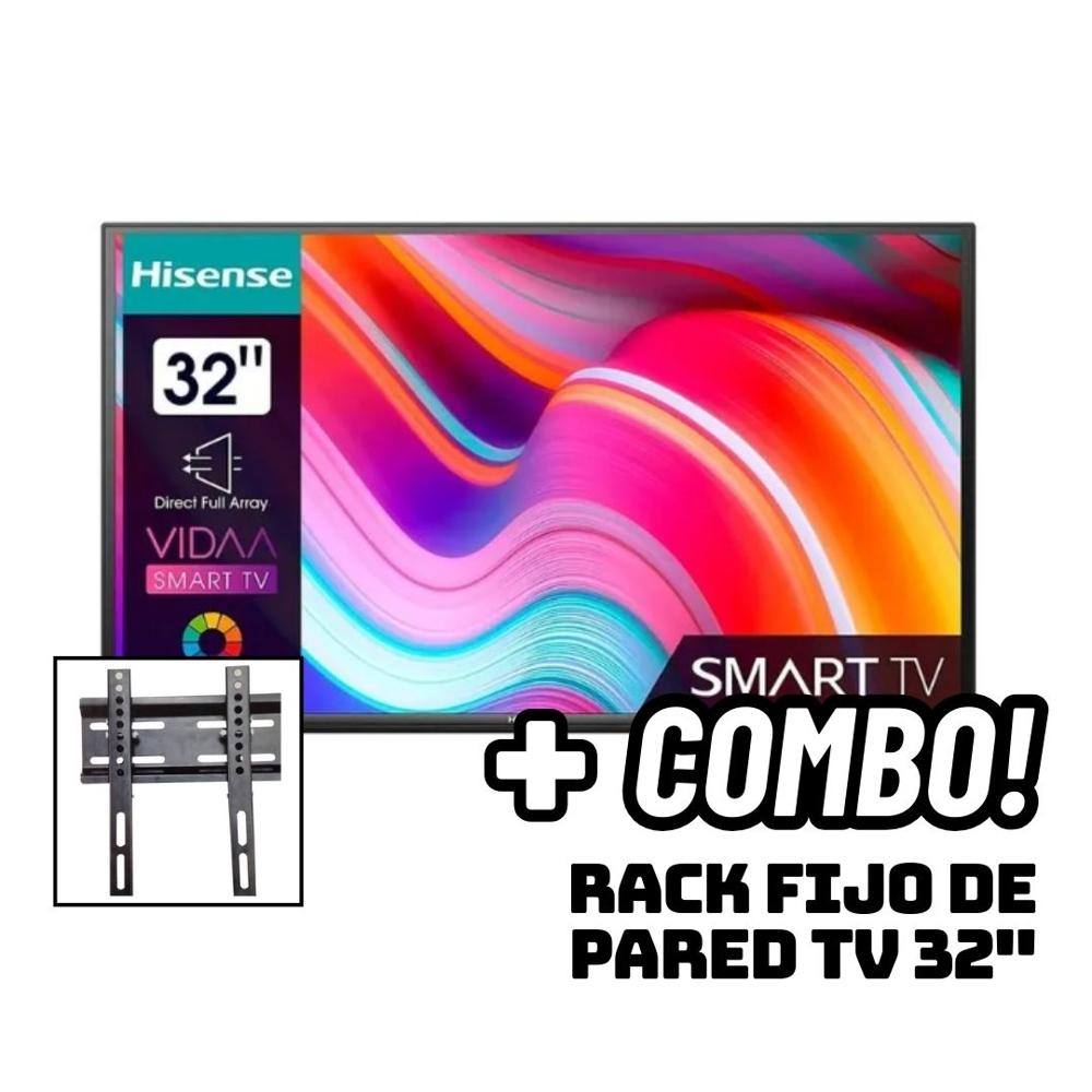 Televisor Hisense 32 Smart TV VIDAA HD LED 32A4H + RACK FIJO