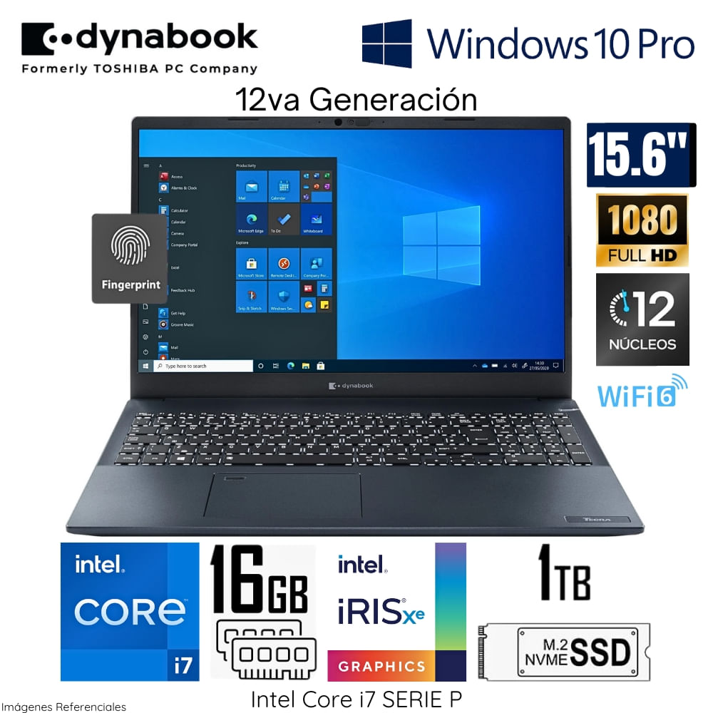 Laptop Dynabook Tecra A 50K Intel Corei7-1260P 16GB RAM 1TB SSD 15.6"" FHD Win 10 Pro PML20U139011