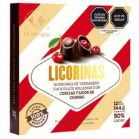 Bombones Rellenos con Licor de Marrasquino y Cerezas BRAVI Licorinas Caja 144g