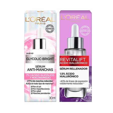 pack-loreal-serum-anti-manchas-acido-glicolico-30ml-serum-hialuronico-revitalift-30ml