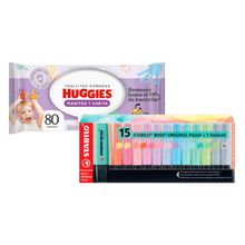 pack-toallitas-humedas-huggies-80un-resaltadores-stabilo-boss-desket-15-colores-pastel