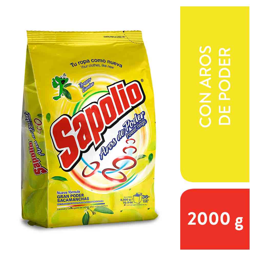 Detergente en Polvo SAPOLIO Limón Bolsa 2Kg