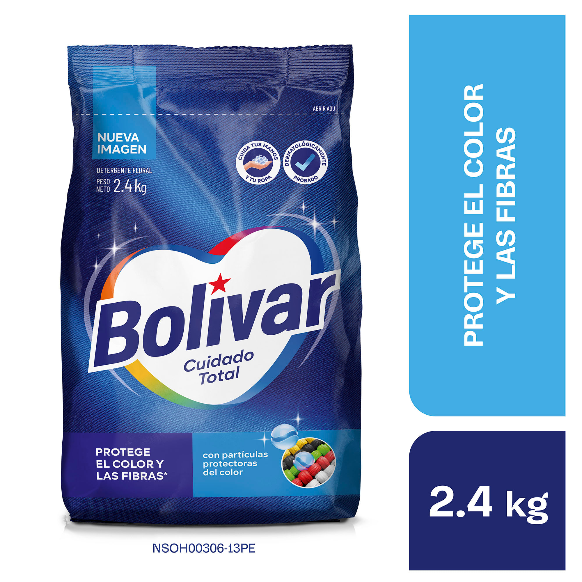 Detergente en Polvo BOLIVAR Cuidado Total Bolsa 2.