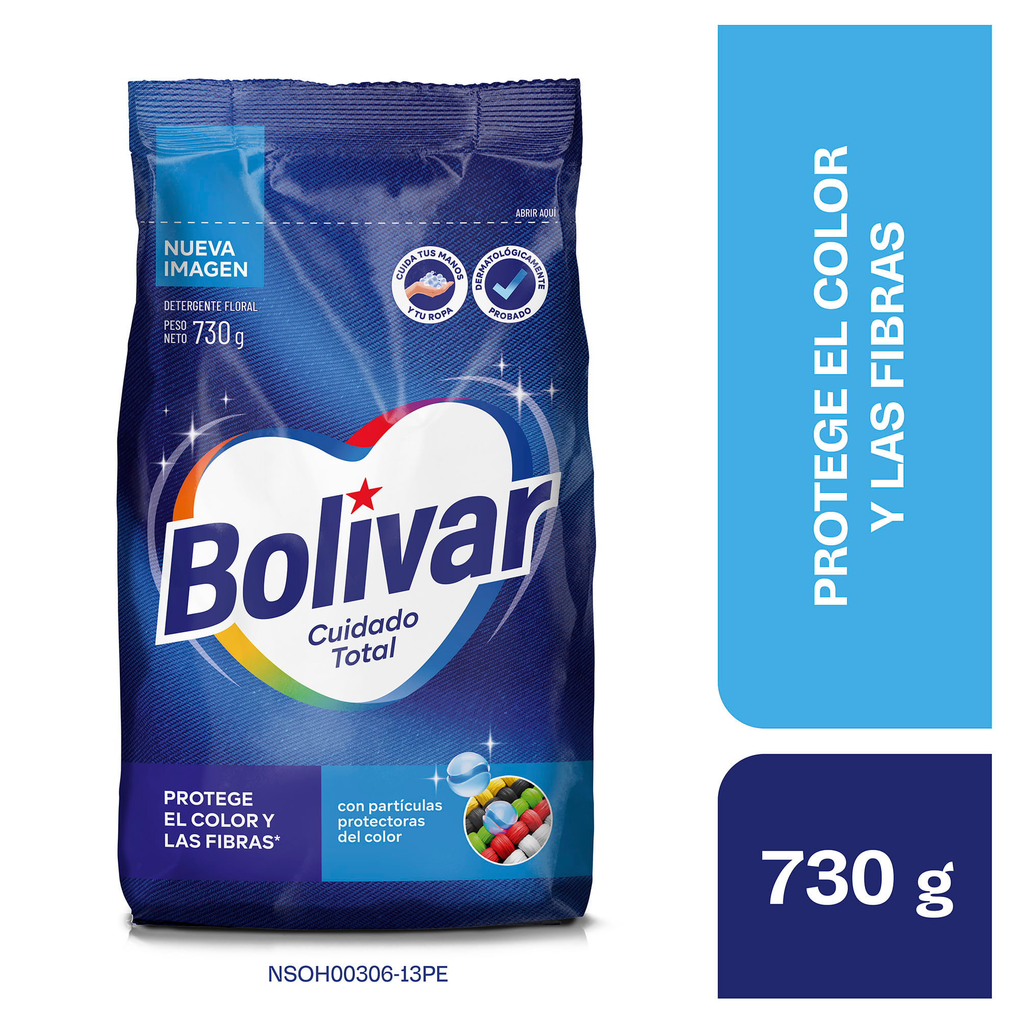 Detergente en Polvo BOLIVAR Cuidado Total Bolsa 73