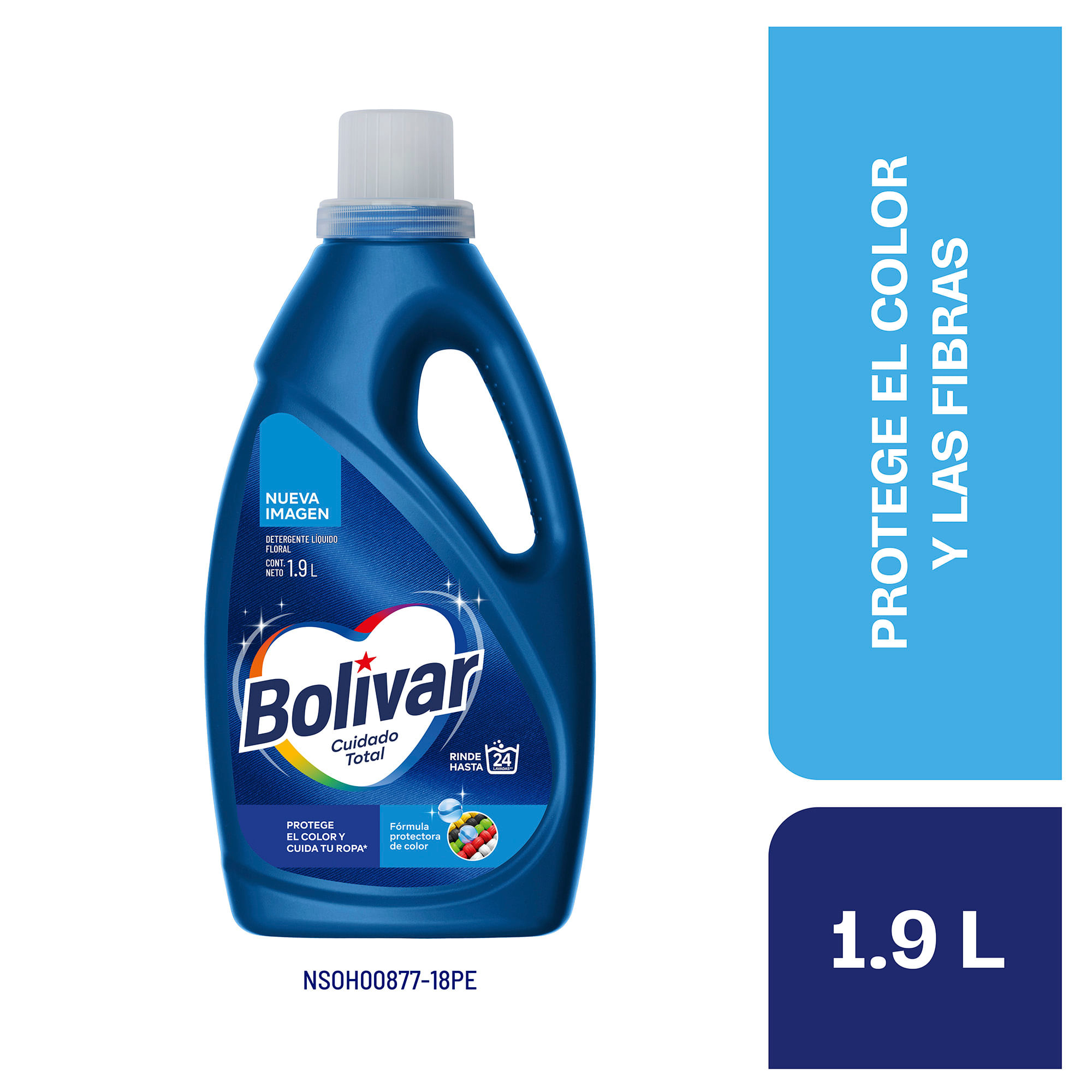 Detergente Líquido BOLIVAR Cuidado Total 1.9L