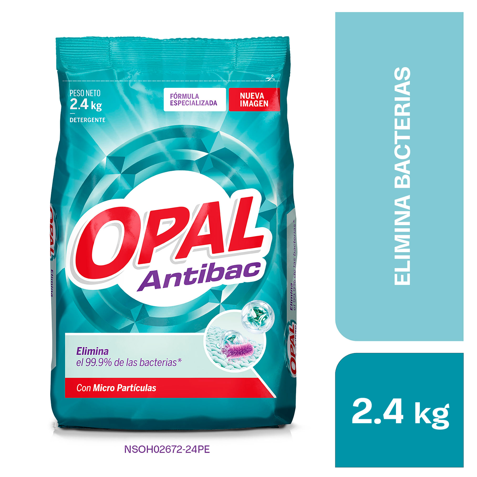 Detergente OPAL Antibacterial Bolsa 2.4kg