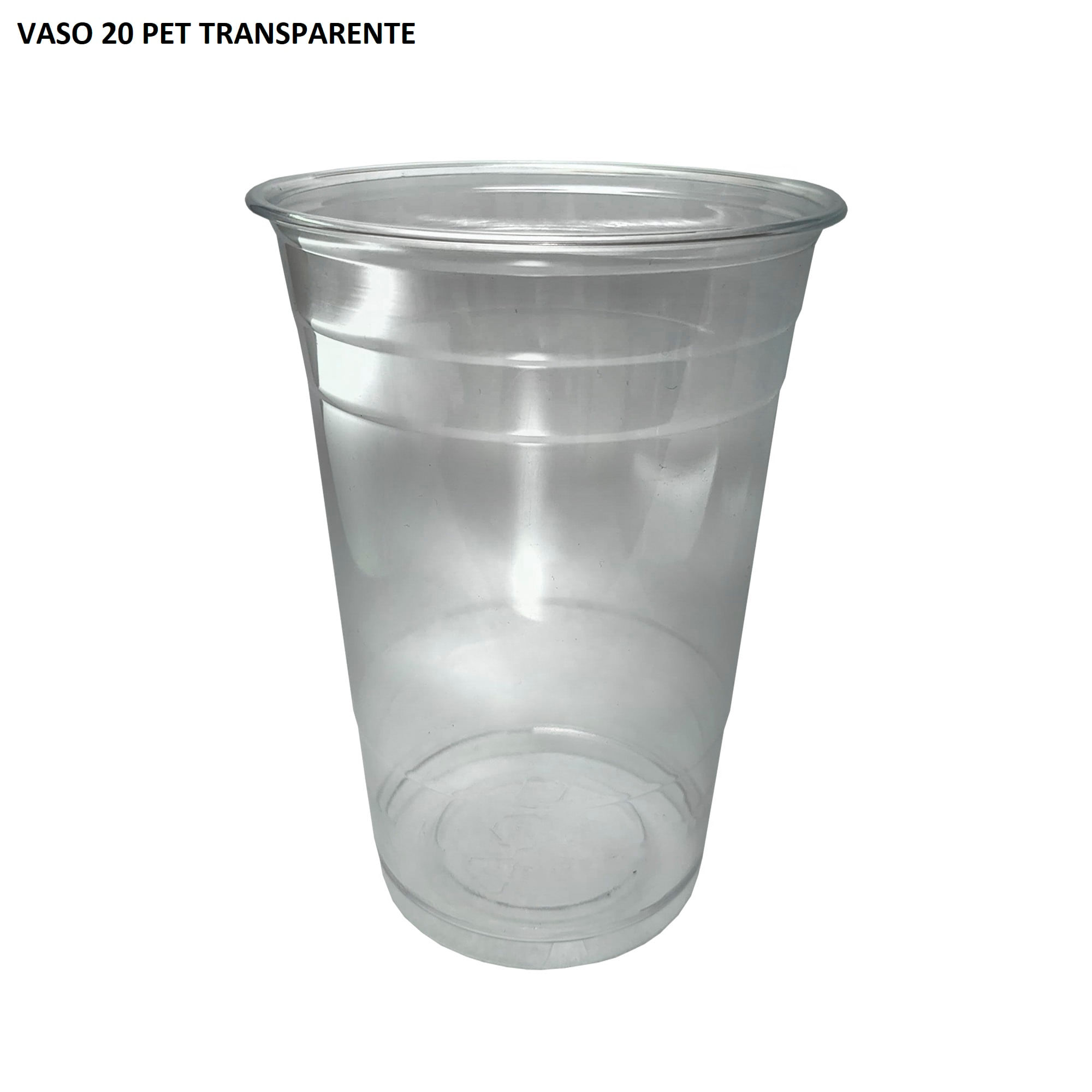 Vaso HAWAI 20 PET Transparente 50un 135x96x135mm