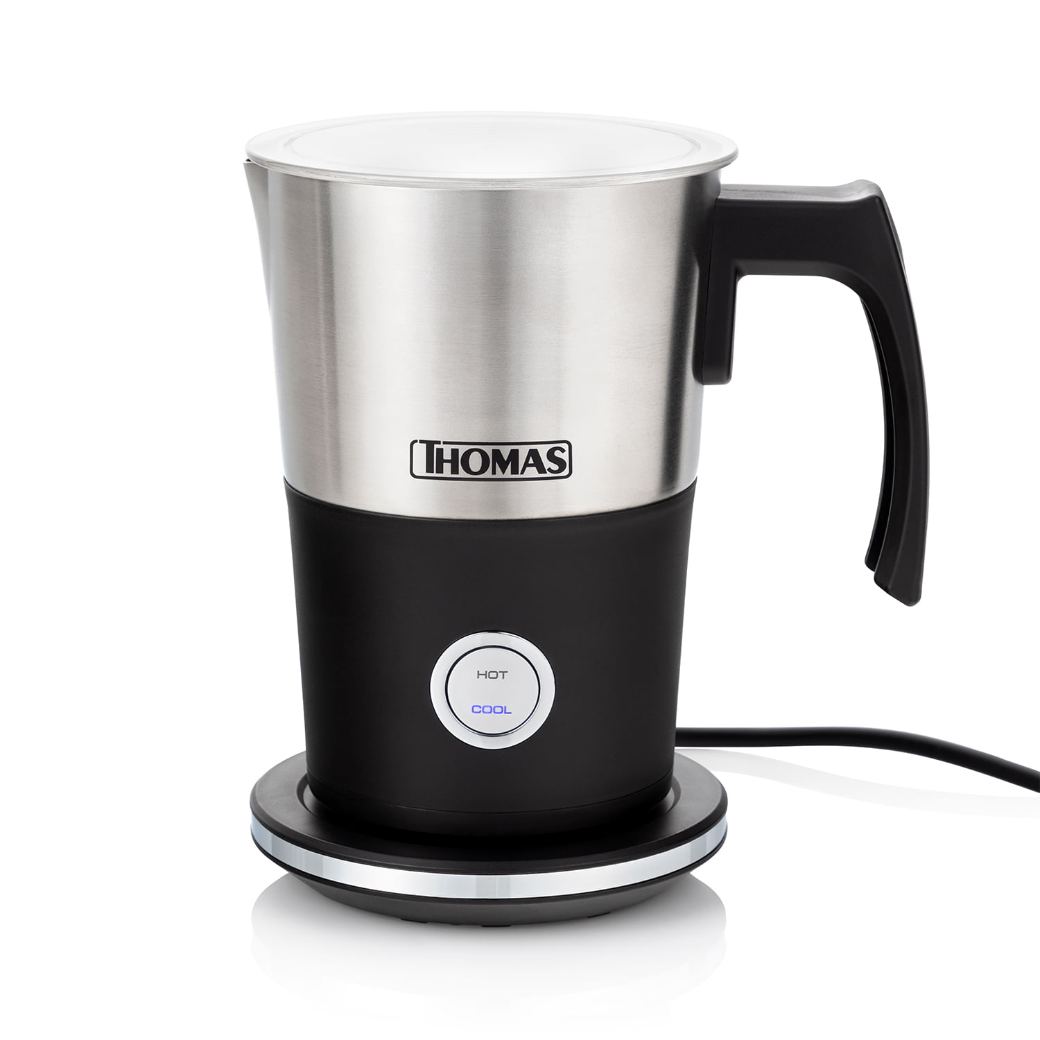 Espumador de Leche THOMAS TH-4110I 4 en 1 300ml Plateado con Negro
