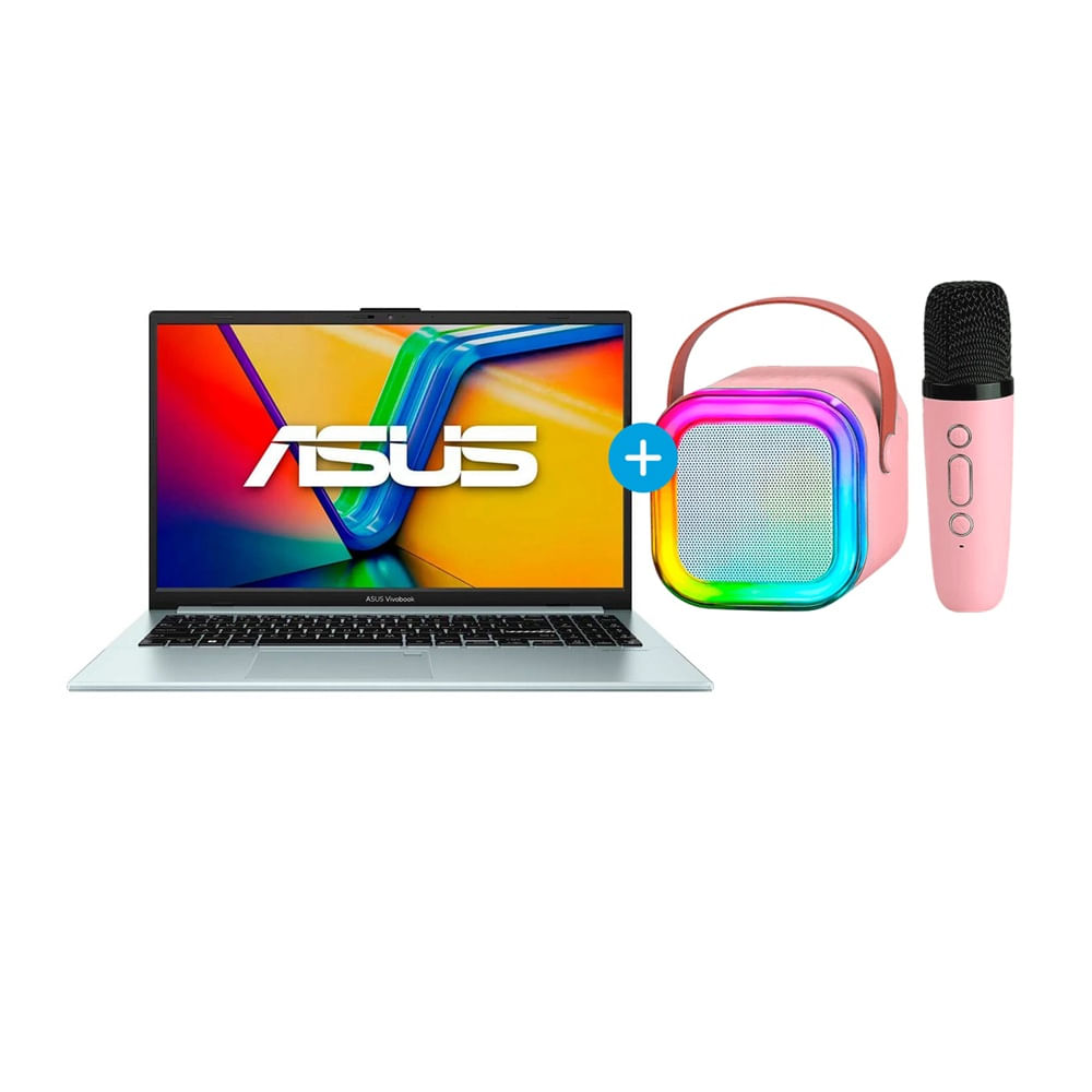 Combo Laptop Asus E1504FA-NJ404W 15.6"" y Parlante + Micrófono inhalámbrico