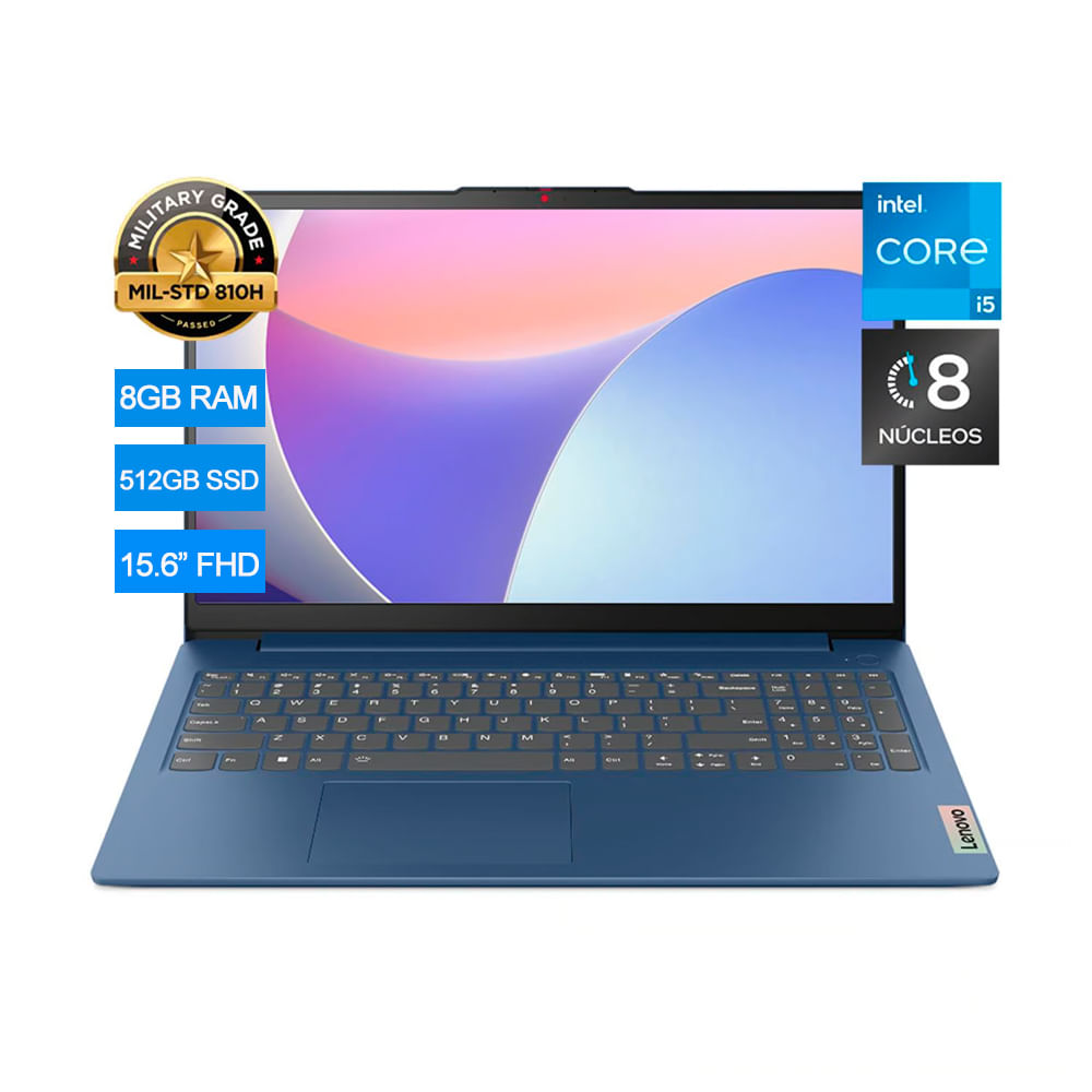 Laptop Lenovo Core i5 IdeaPad Slim 3 15IAH8 8GB RAM 512GB SSD 15.6"" FHD