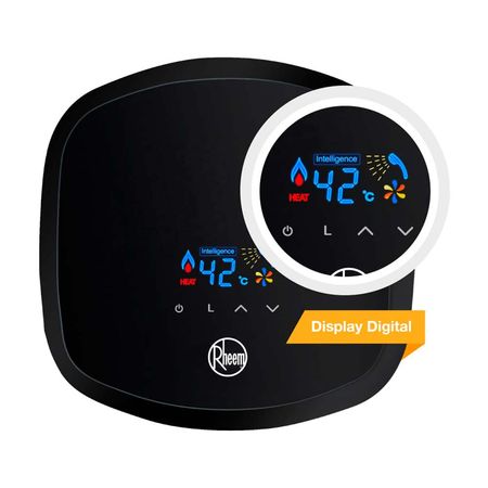 Rapiducha Eléctrica Rheem Intelligence 5500W Negro