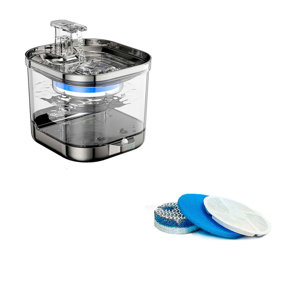 Fuente de Agua Inalámbrica + Caja de Filtros