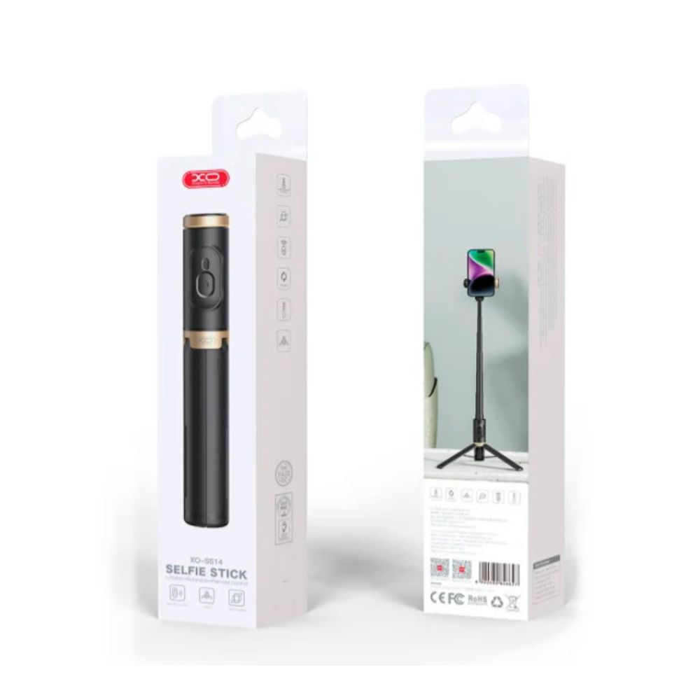 Palo Selfie Stick Premium Negro con bluetooth XO-SS14