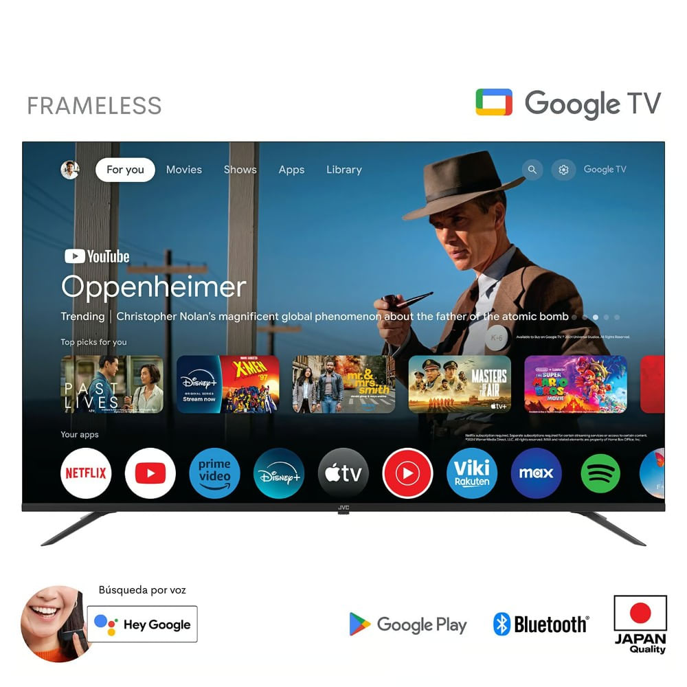 Smart TV JVC 65"" UHD 4K Google TV LT-65KB5382