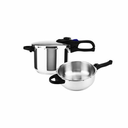 Set de Ollas a Presión Acero Inoxidable Magefesa 3 y 6 Litros Favorite