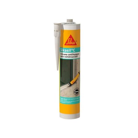 Silicona Antihongos para Construccion Sikasil C Transparente 300 ml