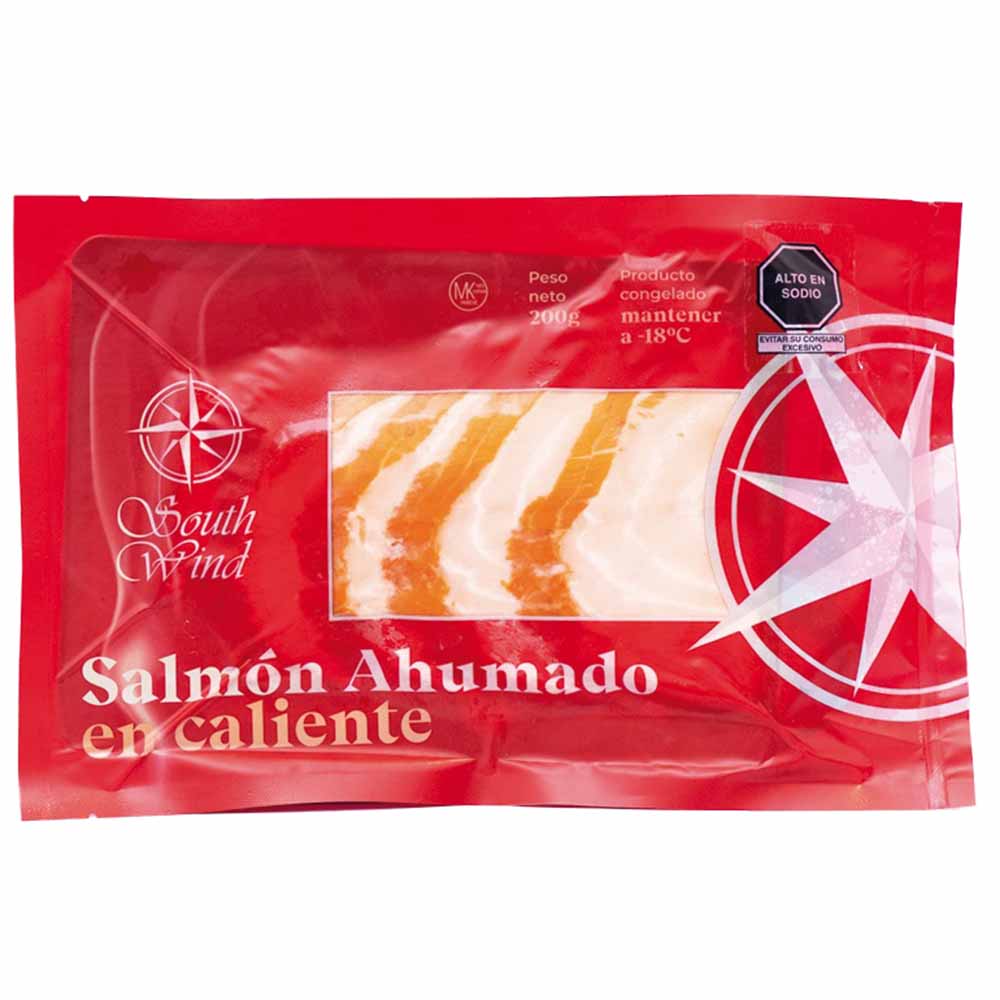 Salmón Ahumado en Caliente SOUTH WIND Bolsa 200g