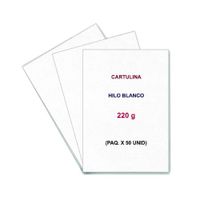 Cartulina al Hilo de 220GR - Color Blanco x 100 und