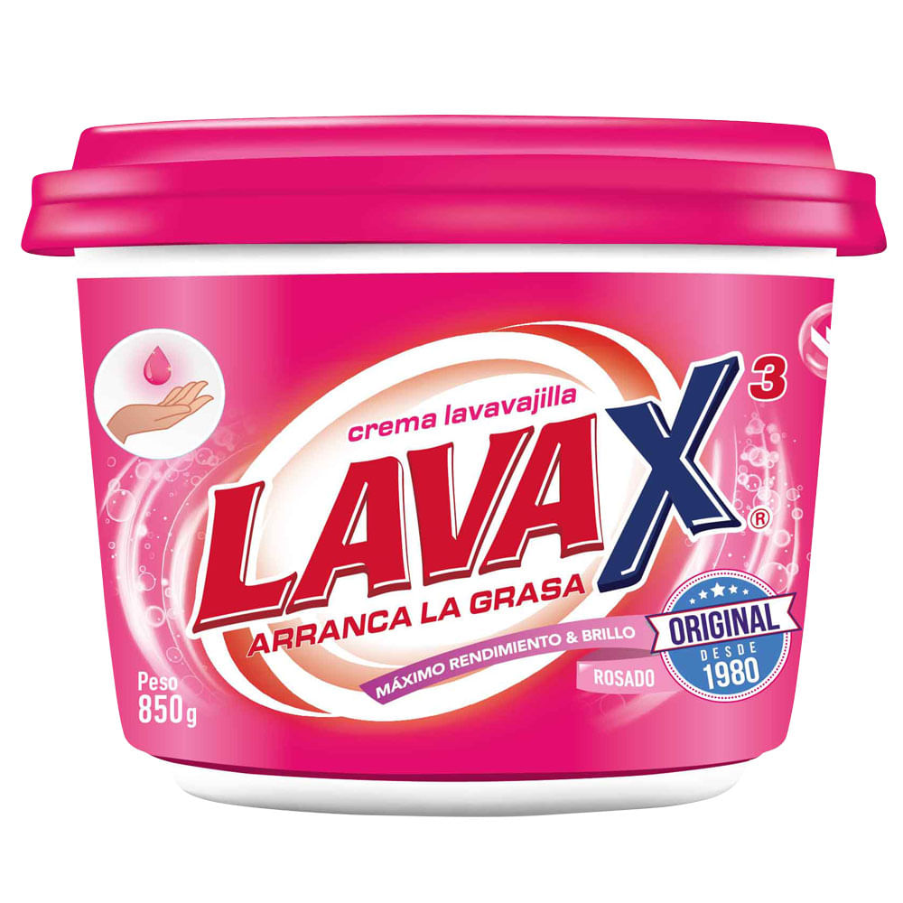 Lavavajilla LAVAX Pasta Rosado Pote 850g