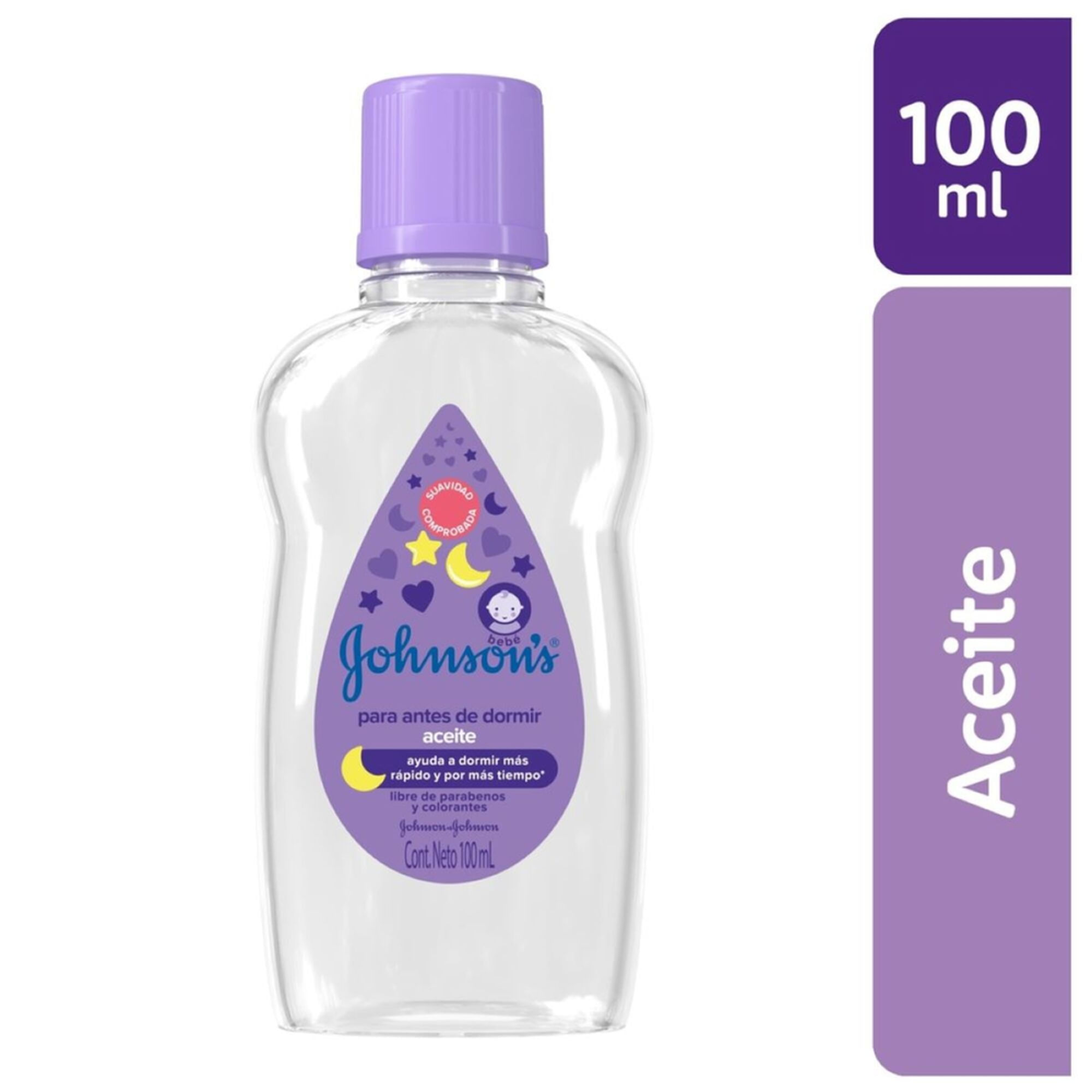 Aceite Corporal para Bebé JOHNSON'S Para Antes de Dormir Frasco 100ml