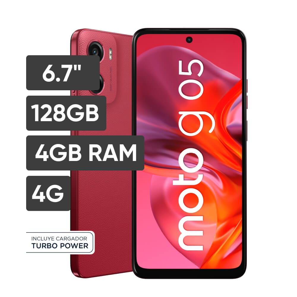 Smartphone MOTOROLA G05 6.7"" 4GB 128GB 50MP Rojo