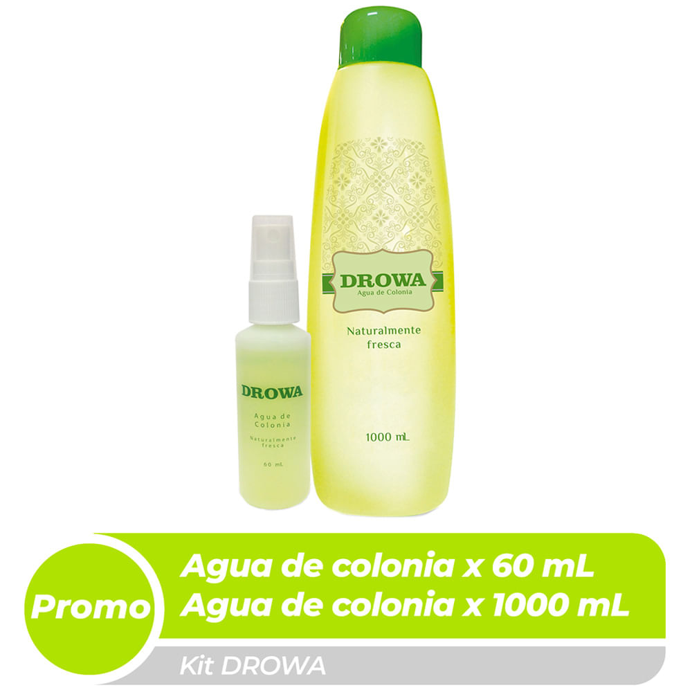 Colonia para Mujer DROWA Frasco 1L + Frasco 60ml