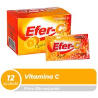 Vitamina en Polvo EFER-C Vitamina C Naranja Caja 12un