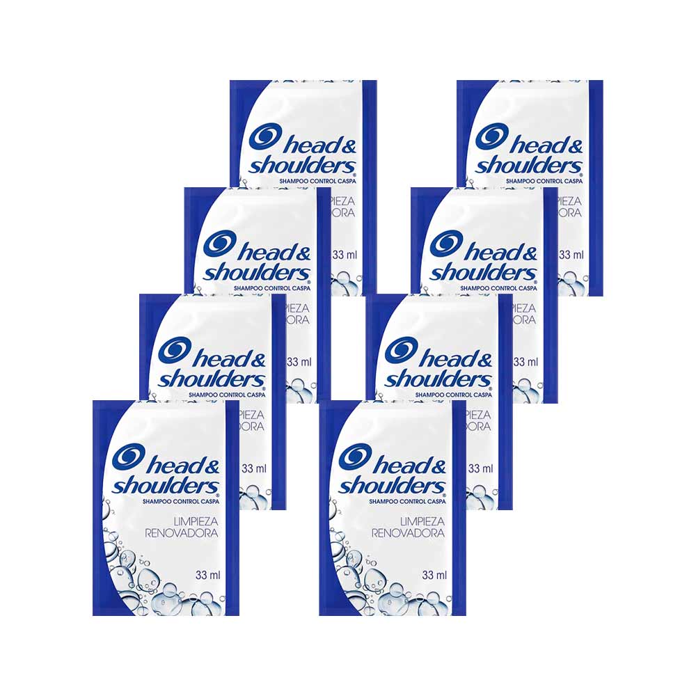 Shampoo Limpieza Renovadora HEAD & SHOULDERS Tira 8 Sachets 33ml c/u