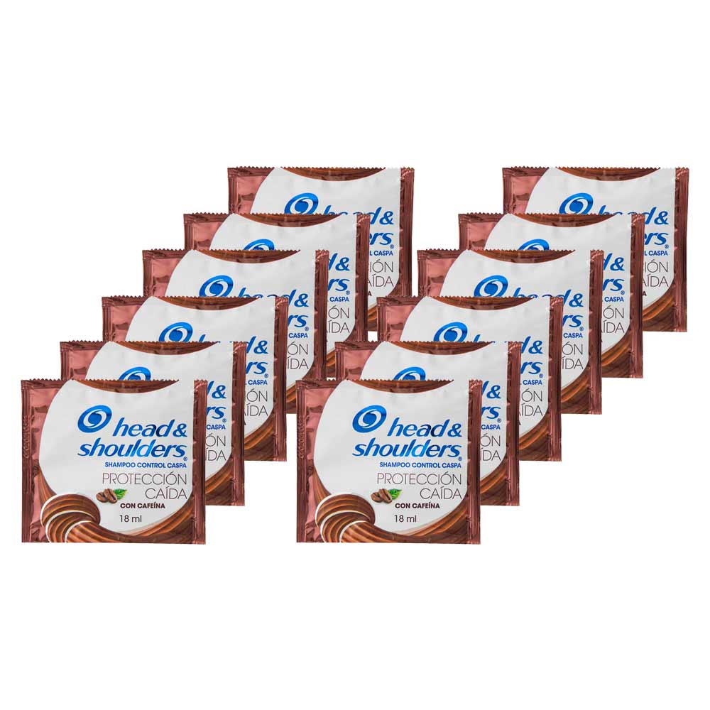 Shampoo Protección Caída HEAD & SHOULDERS Tira 12 Sachets 18ml c/u