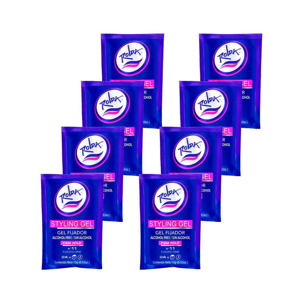Gel Fijador sin Alcohol ROLDA Tira 24 Sachets 15g c/u
