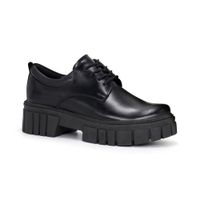 Zapato Juvenil Escolar Cuero Par&ss 25Q1.LORE-J NEGRO