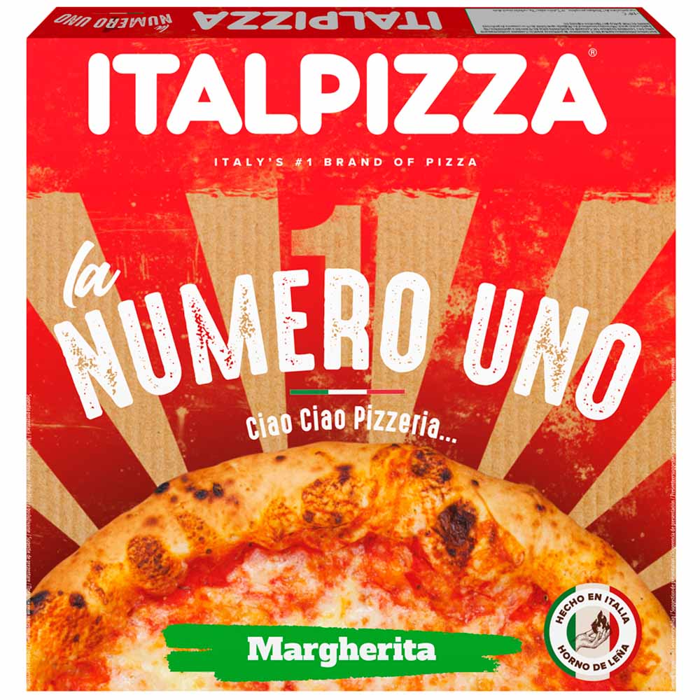 Pizza Congelada ITALPIZZA Margherita Caja 410g