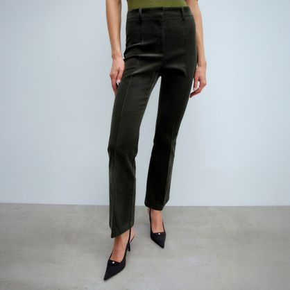 Pantalon Verde Mujer Sfera Pantalón Micropana Flare Sfera Mujer Verde Botella PlazaVea PlazaVea