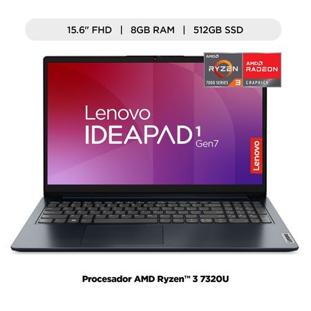 Laptop Lenovo IP1 15AMN7 Ryzen 3-7320U 8GB RAM 512GB SSD 15.6