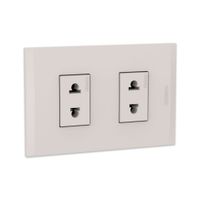 Tomacorriente Universal Doble MODUS4 Policarbonato Beige Bticino