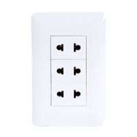 Tomacorriente Essential Triple Universal Blanco Orange