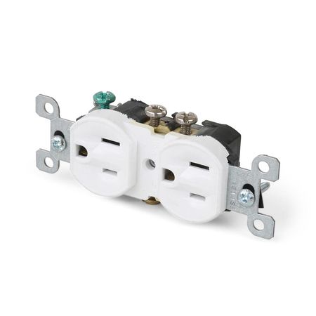 Toma doble empotrable 15A L/T Leviton