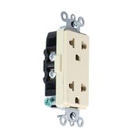 Toma doble universal para empotrar 15A 250V L/T Marfil Leviton