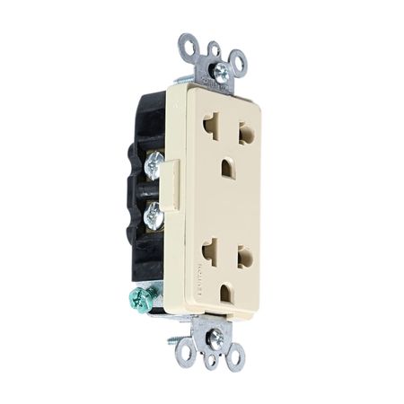 Toma doble universal para empotrar 15A 250V L/T Marfil Leviton