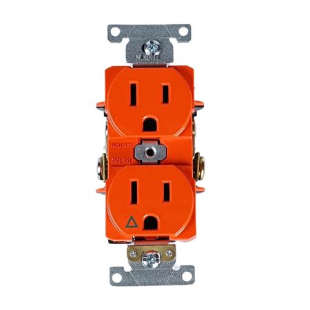 Toma doble empotrable T/Aislada 15A Leviton