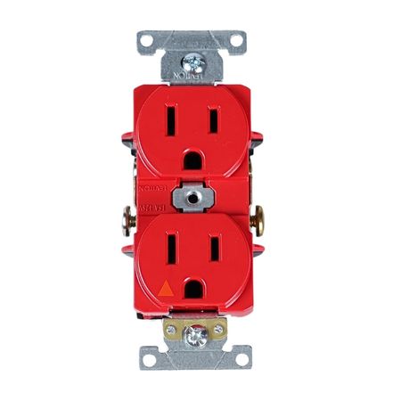 Toma doble para empotrar Tierra aislada 15A 125V Leviton