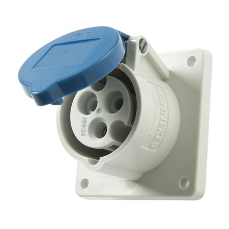 Toma para empotrar recta IP44 2P+Tierra 16A + 250V Mennekes