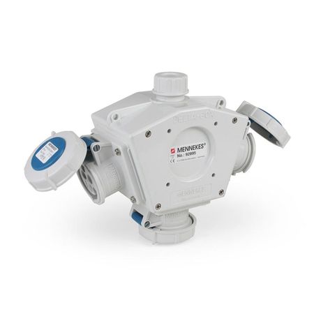 Toma triple aérea IP67 16A 2P + T 250V 6H Mennekes