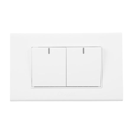 Interruptor Doble Poliuretano Orange Classic Blanco